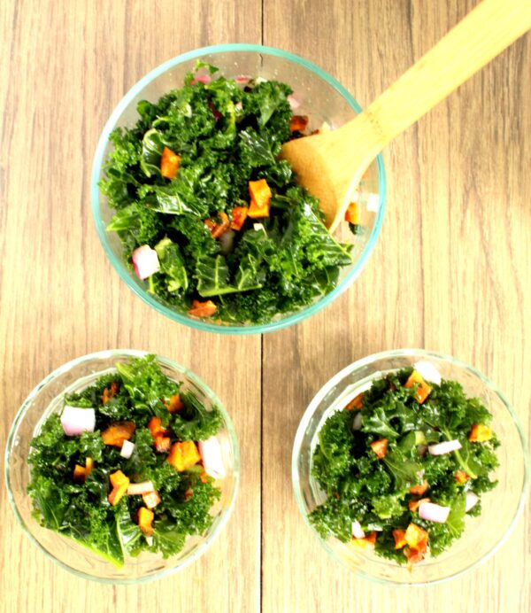 Simple Massaged Kale Salad With Sweet Potatoes Dietitian Jess Nutrition 