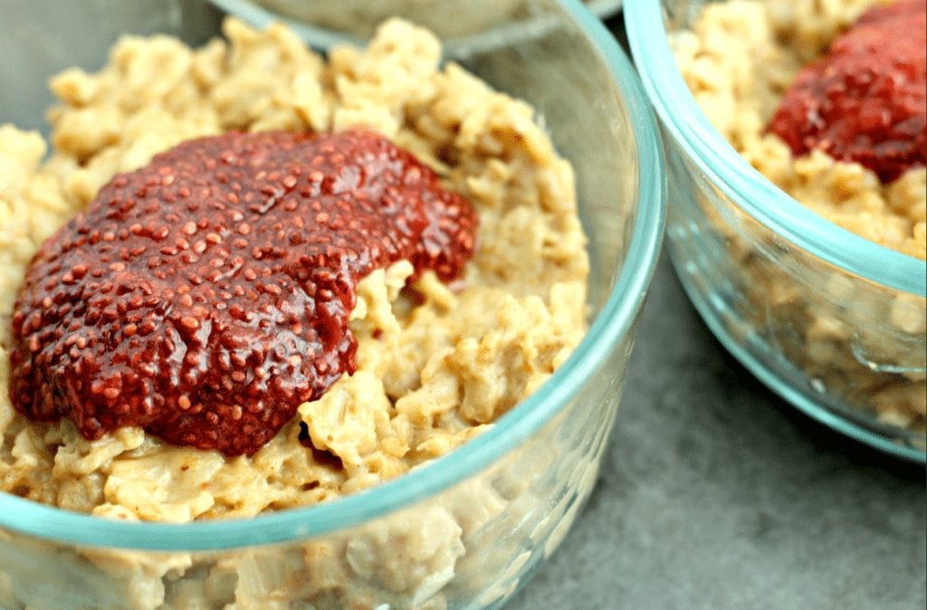 peanut butter and jelly oats