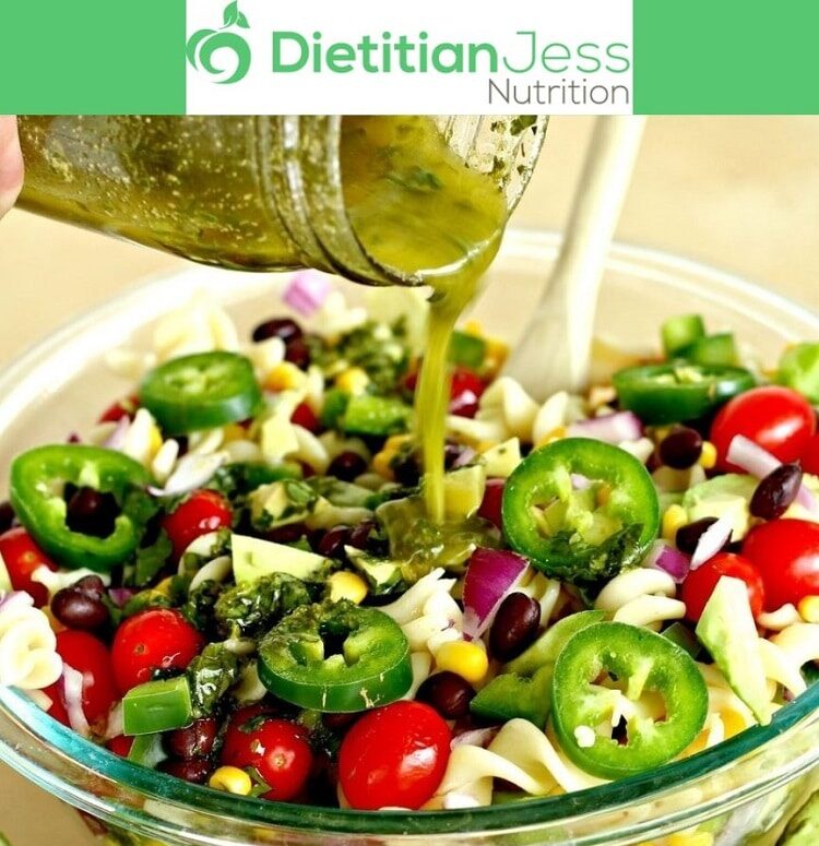 mexican pasta salad from dietitian jess