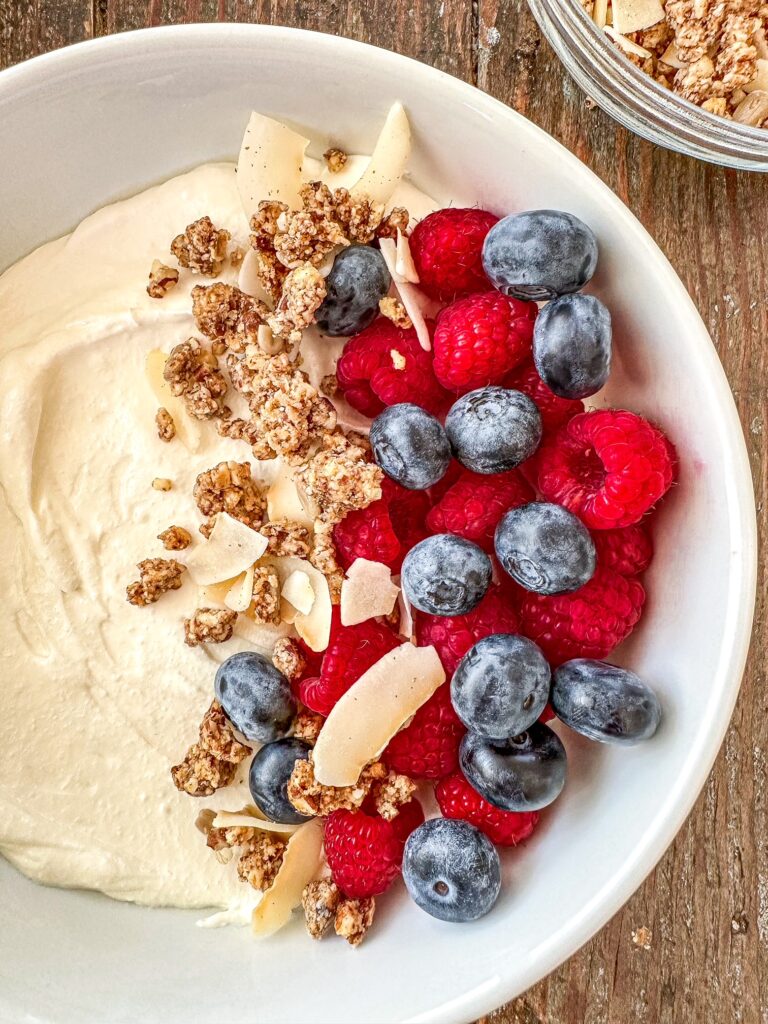 cottage cheese with fruit bowl