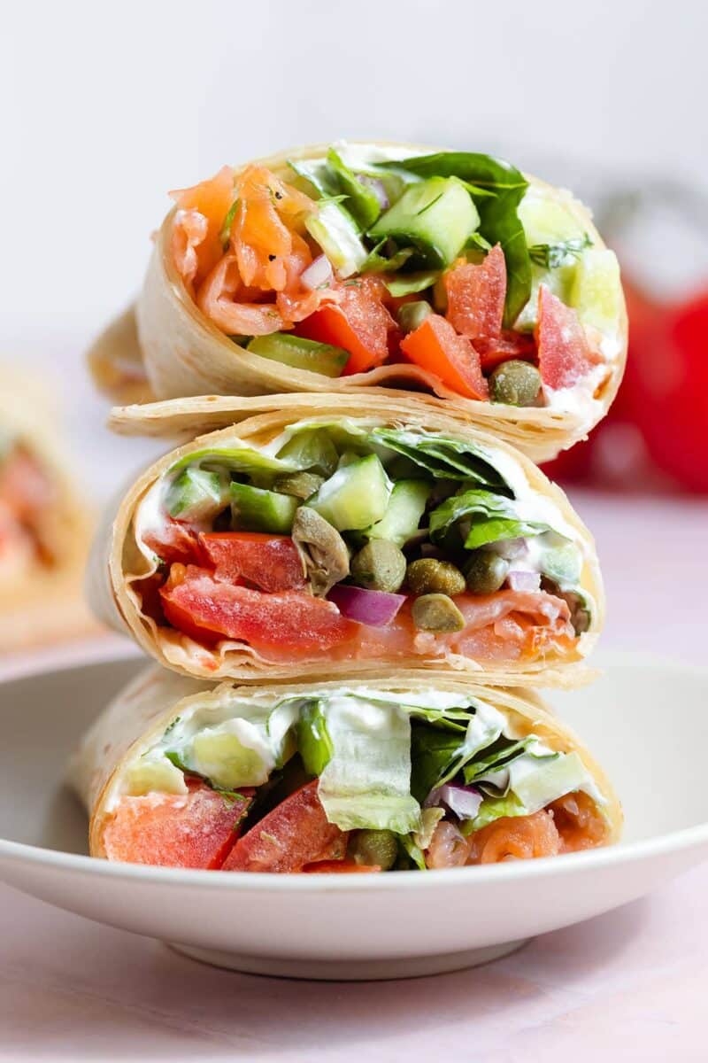 smoked salmon wrap